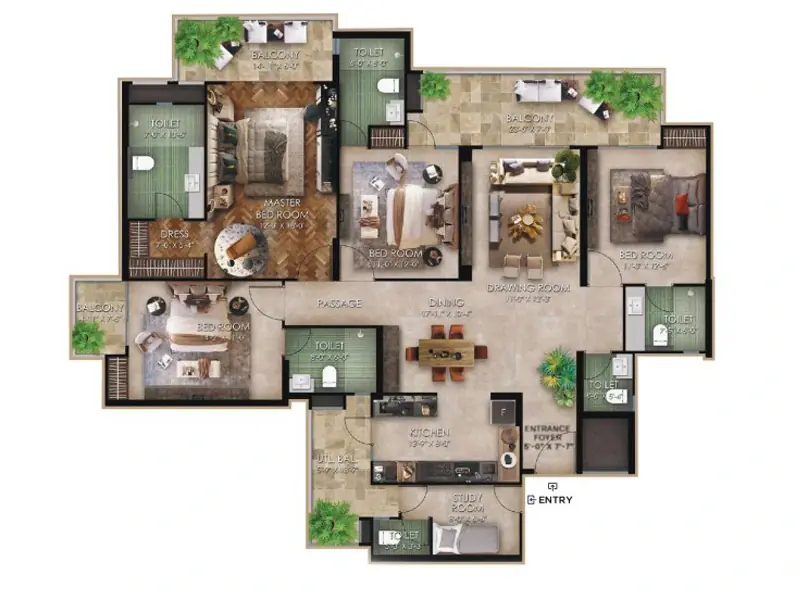 RG Mirage Floor Plan